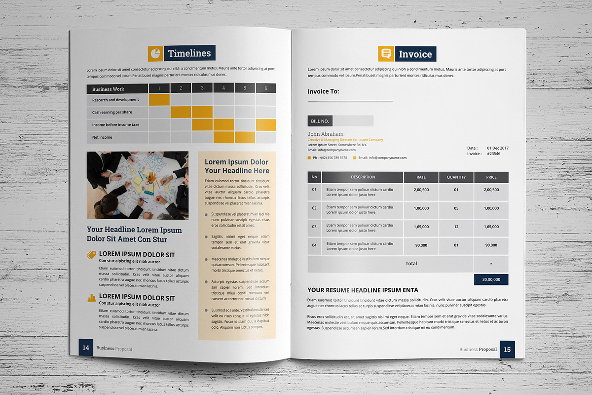 Business Proposal Template V2, a Brochure Template by JanySultana (Photo 8 of 14)