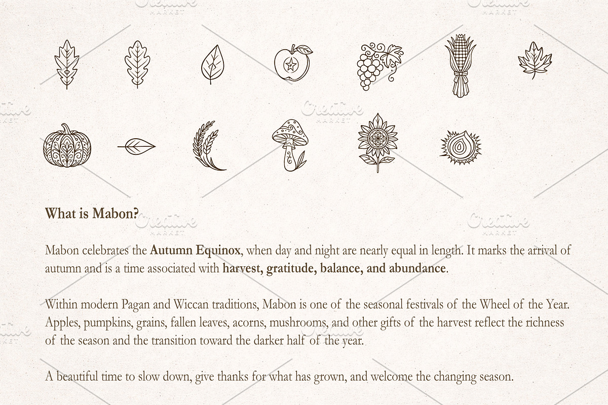 Mabon Doodles: 97 Autumn Equinox Art, an Object Graphic by Christine Krahl (Photo 12 of 13)