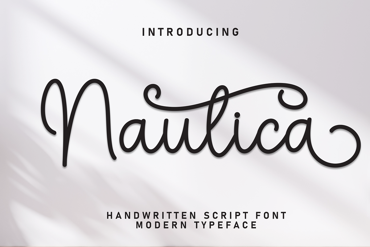 Nautica | Script Font, a Handwritten Font by Scratchones (Photo 1 of 9)