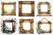 Wooden Frame Sublimation Clipart, an Illustration by DreamCafeArt (Thumbnail 4 of 5)