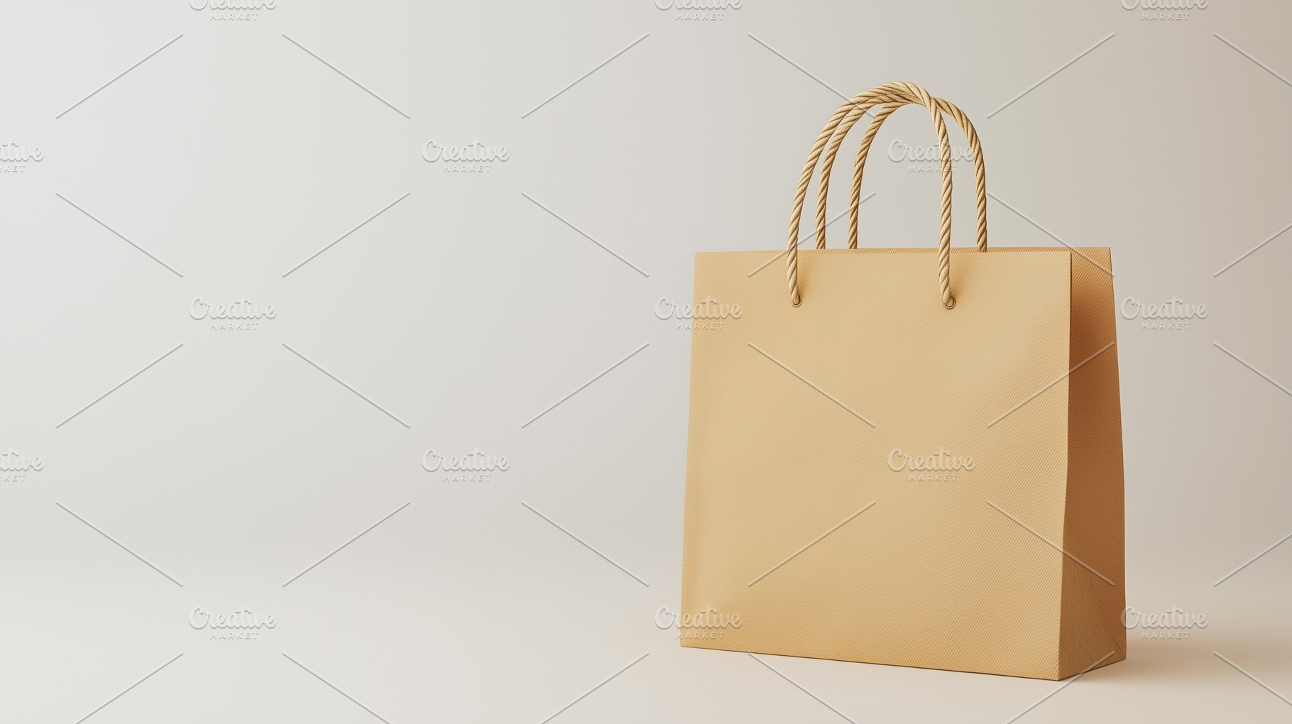 Kraft paper shopping bag mockup with, a Background Photo by MistyDay