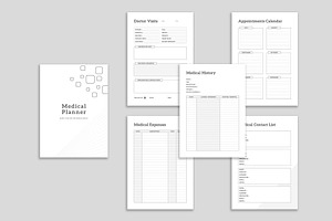 Medical Planner Template Canva V.15