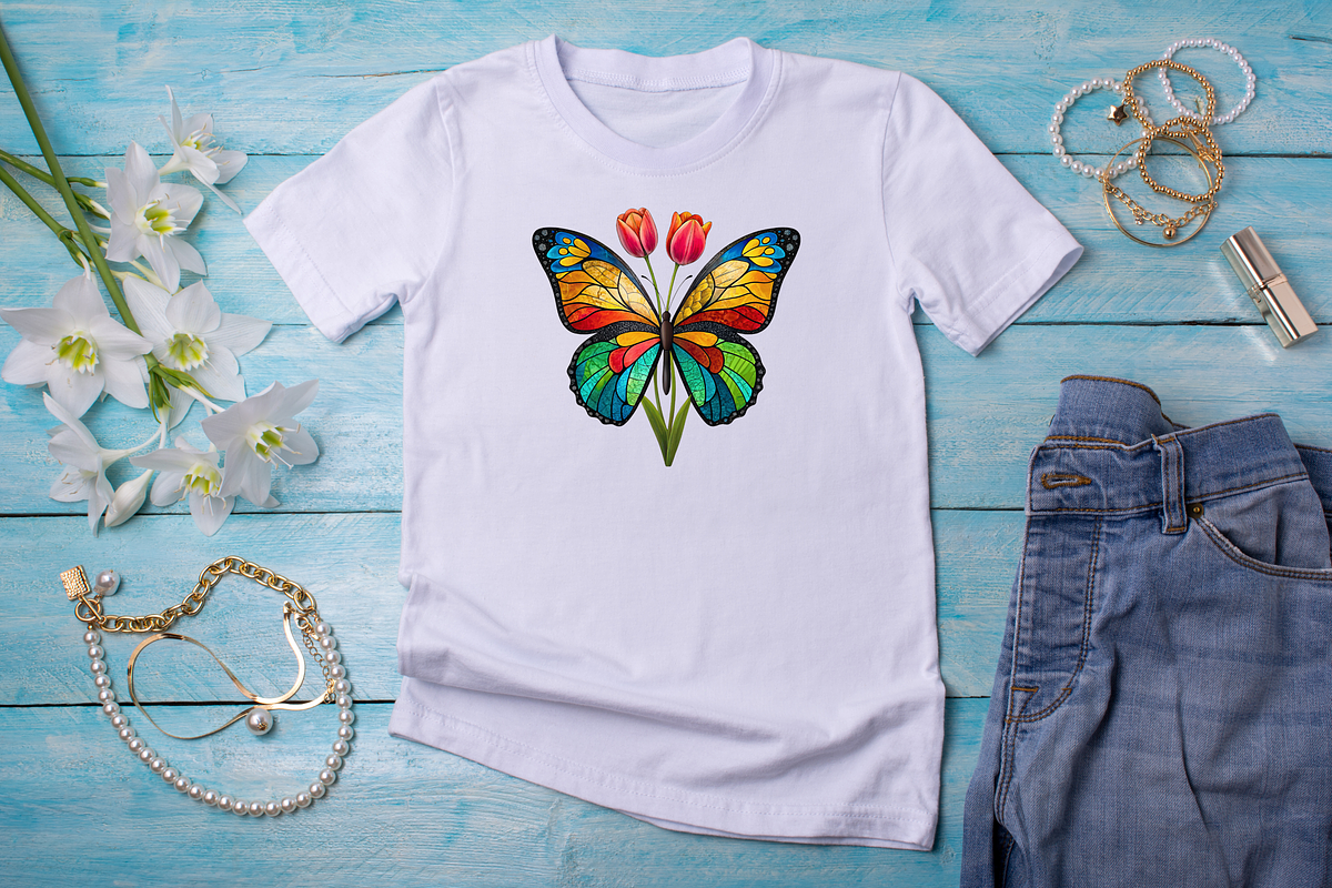 Tulip Butterfly Sublimation Clipart, an Animal Illustration by FloridPrintables (Photo 11 of 12)