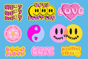 POSITIVE VECTOR STICKERS PACK VOL.2