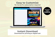 Race Car Canva Birthday Invitation, an Invitation Template by M9 Design (Thumbnail 3 of 4)