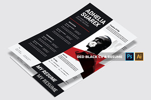 Red Black CV & Resume