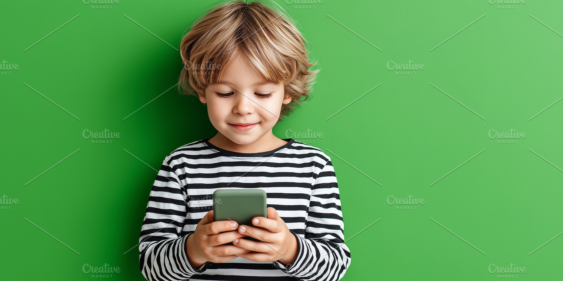 Little boy with curly hair, a Technology Photo by MistyDay
