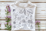 Hand Drawn Summer Beach Doodles PNG, an Illustration by CraftArtStudio (Thumbnail 3 of 4)