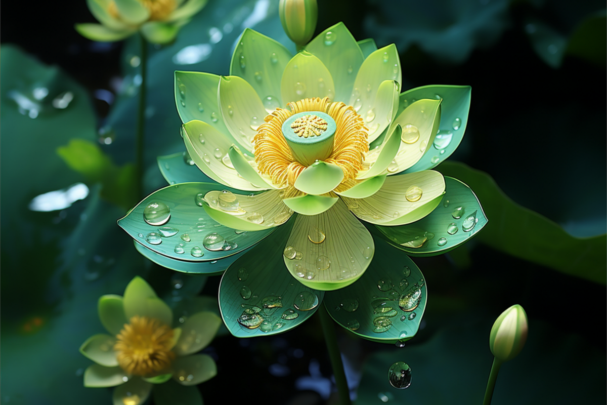 Stunning Lotus Flower Backgrounds, a Background Graphic by Whiskey Bee Boutique (Photo 3 of 11)