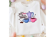 Coffee Quote Sublimation PNG, a Seasonal Illustration by Designking (Thumbnail 3 of 4)