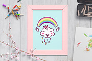 Girls Power. Clipart and pattern set, a Decorative Illustration by yurlick (Thumbnail 6 of 8)