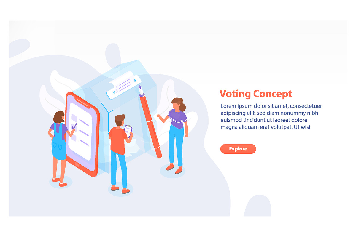 Voting concept, a Person Illustration by Good Studio (Photo 2 of 3)