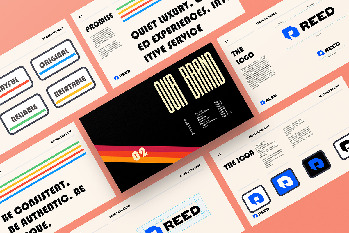 InDesign | Brand Guidelines Template, a Presentation Template by CreativeSoup.io (Photo 3 of 11)