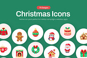 75 Christmas Flat Icons, an Emoji Icon by Prosymbols (Thumbnail 1 of 10)
