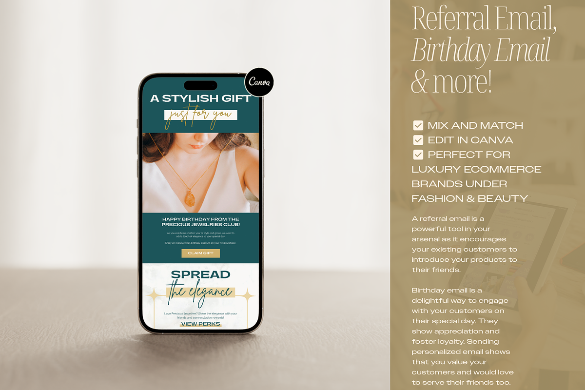 50 Luxury Ecommerce Email Templates, an Email Template by Creatif Foundry