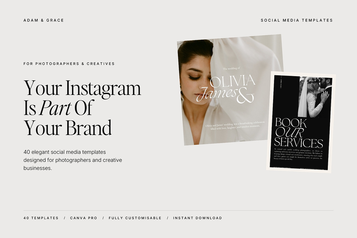 Modern Canva Instagram Templates, a Social Media Template by Adam and Grace (Photo 2 of 22)