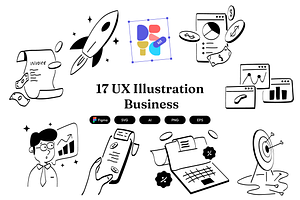 17 UX Illustration | Business, a Work Illustration by Directico Design Kit