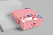 Wide Rectangular Paper Box Mockups, a Packaging Mockup by megostudi0 (Thumbnail 5 of 7)