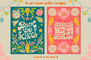 Back to School Groovy Clipart, an Object Graphic by ElenKoss (Thumbnail 5 of 9)
