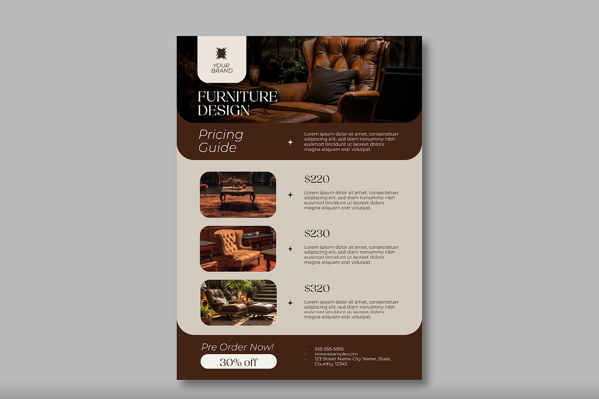 Furniture Design Pricing Flyer, a Templates & Theme by studiogstock (Photo 2 of 3)