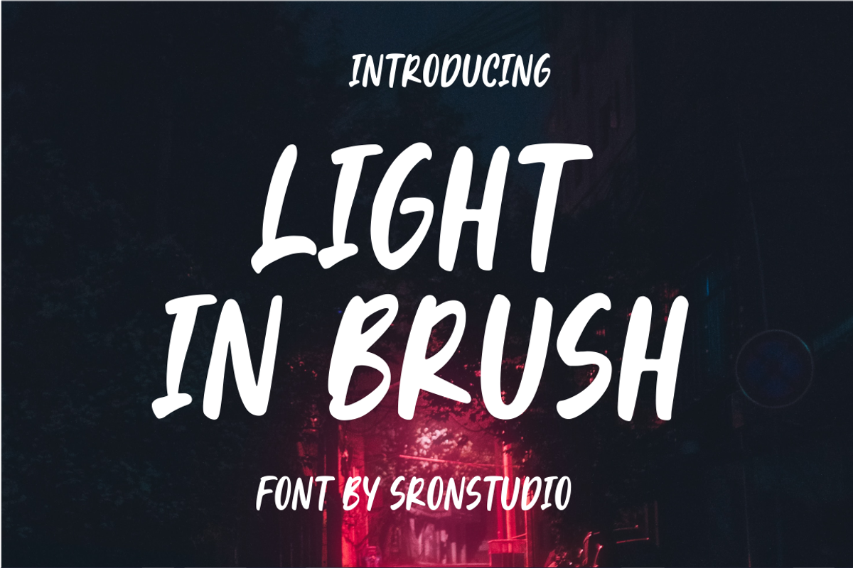 Light In Brush - Display Font