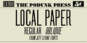 Local Paper JNL, a Sans Serif Font by Jeff Levine Fonts (Thumbnail 1 of 5)