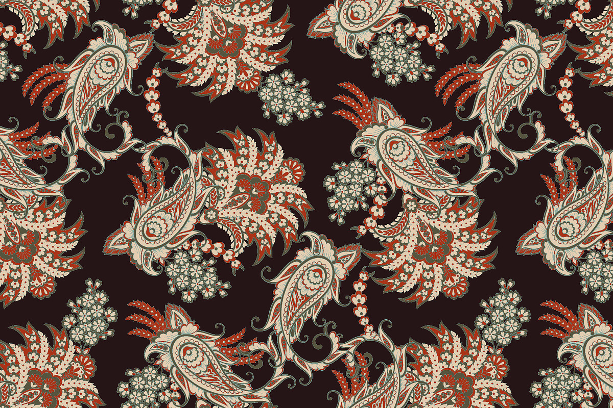 Fabric seamless patterns Paisley, a Background Graphic by antalogiya (Photo 3 of 5)