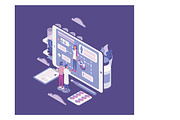 Online doctor concept banner, a Healthcare Illustration by Good Studio (Thumbnail 3 of 4)