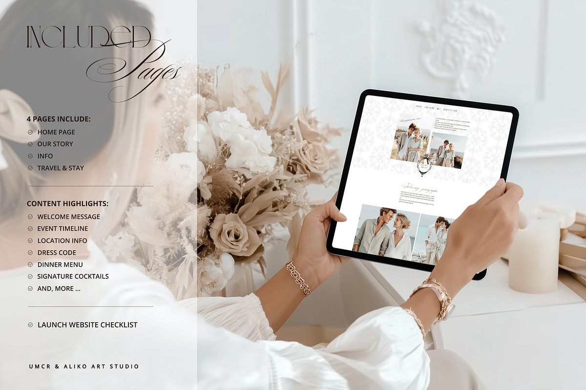Wedding Canva Website Template preview 3