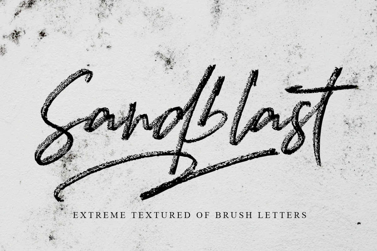 Sandblast Extreme Texture Brush Font