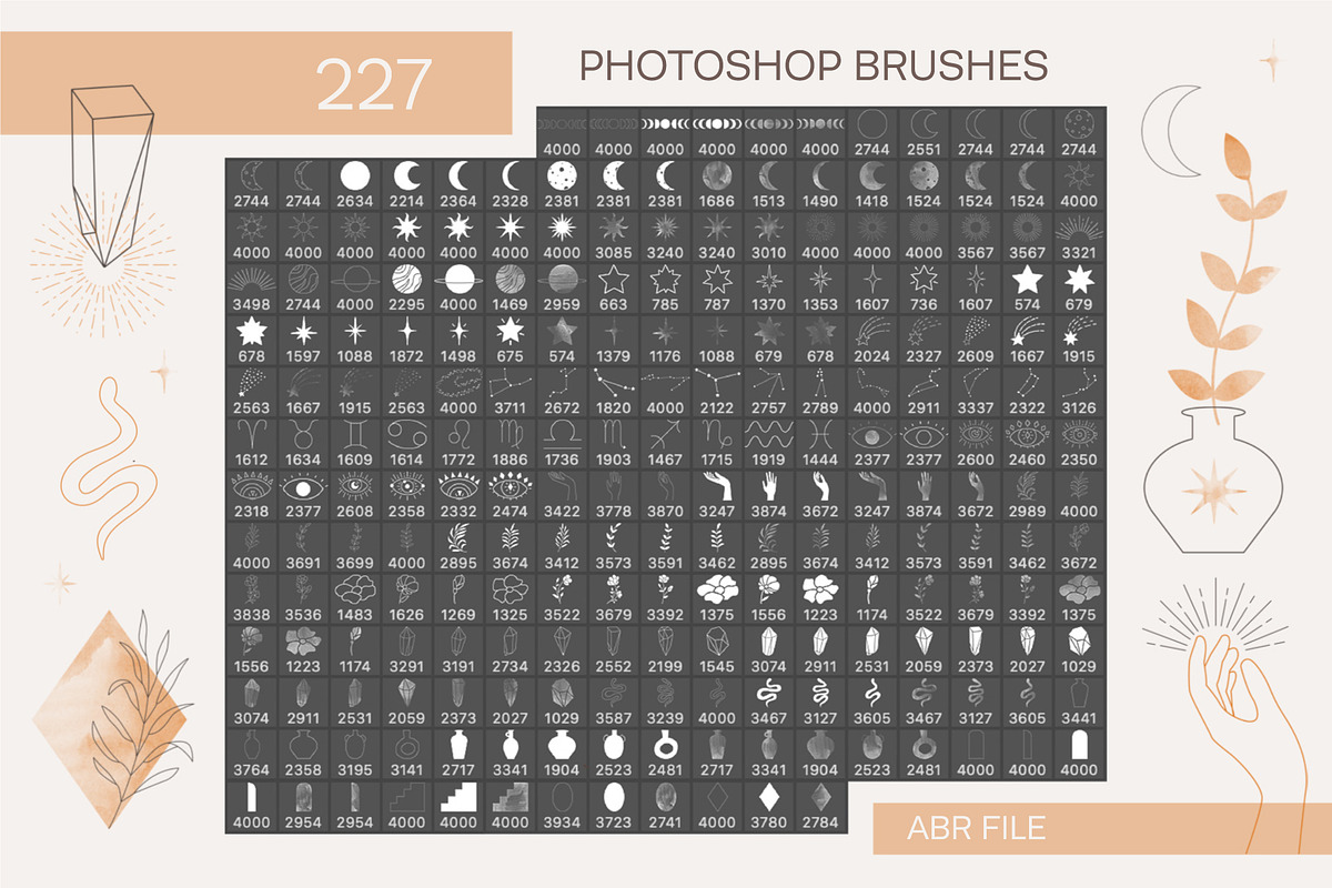 Stamp Brushes Procreate & Photoshop, a Brush Add-On by NinaFedorova (Photo 5 of 7)