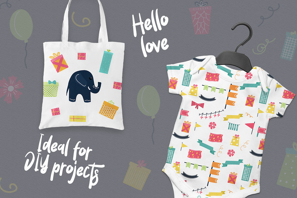 Elephant's party vector clipat, an Animal Illustration by SketchCliparts (Photo 5 of 7)