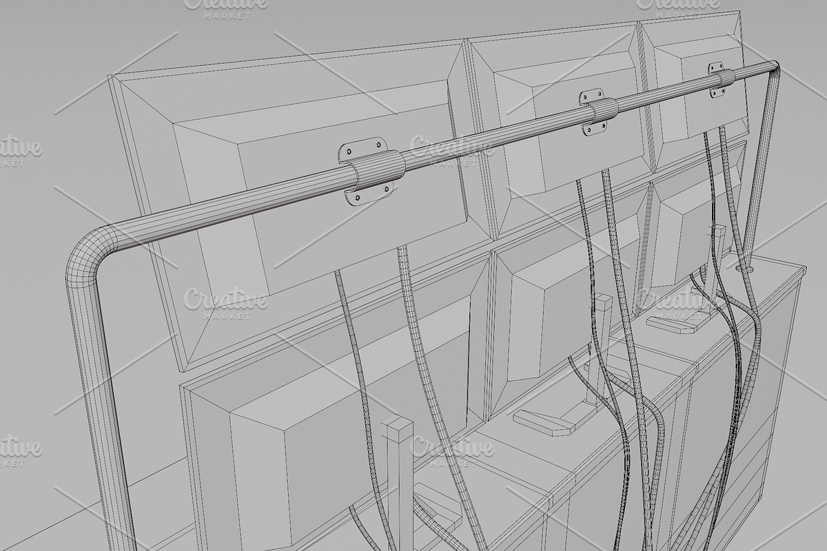 3D Model Multi Computer Monitor, an Object 3D Model by mrfauzi (Photo 7 of 7)