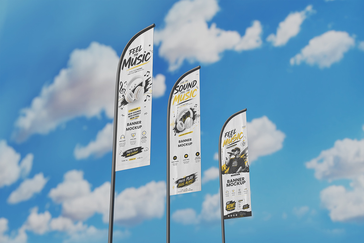 Flag Advertising Banner Mockup, an Advertising Mockup by My Code Std (Photo 2 of 3)