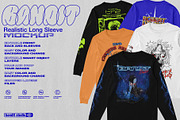LONG SLEEVE TEE MOCK UP, a Shirt Mockup by Easybandits (Thumbnail 1 of 4)