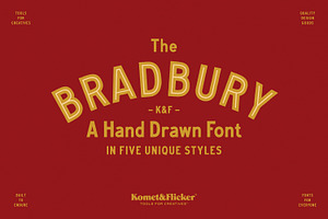 The BRADBURY - A Hand Drawn Font, a Sans Serif Font by Komet & Flicker