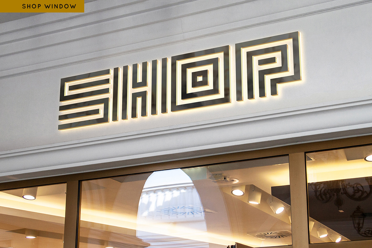 Geometric Maze Font preview 6