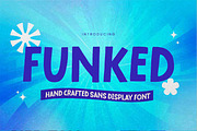 Funked - Hand Crafted Sans Display, a Sans Serif Font by Gassstype (Thumbnail 1 of 8)