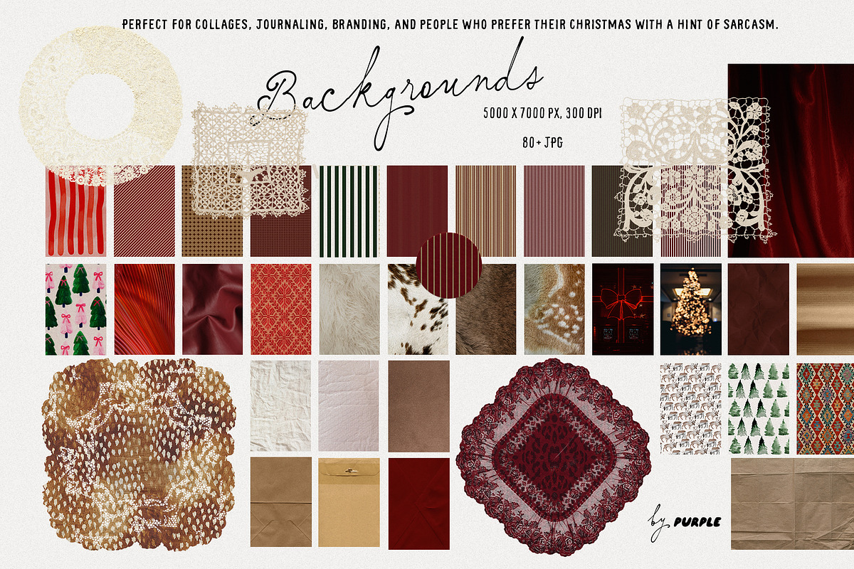 Mixed Media Christmas Collage Pack, an Object Graphic by Purple (Photo 10 of 12)