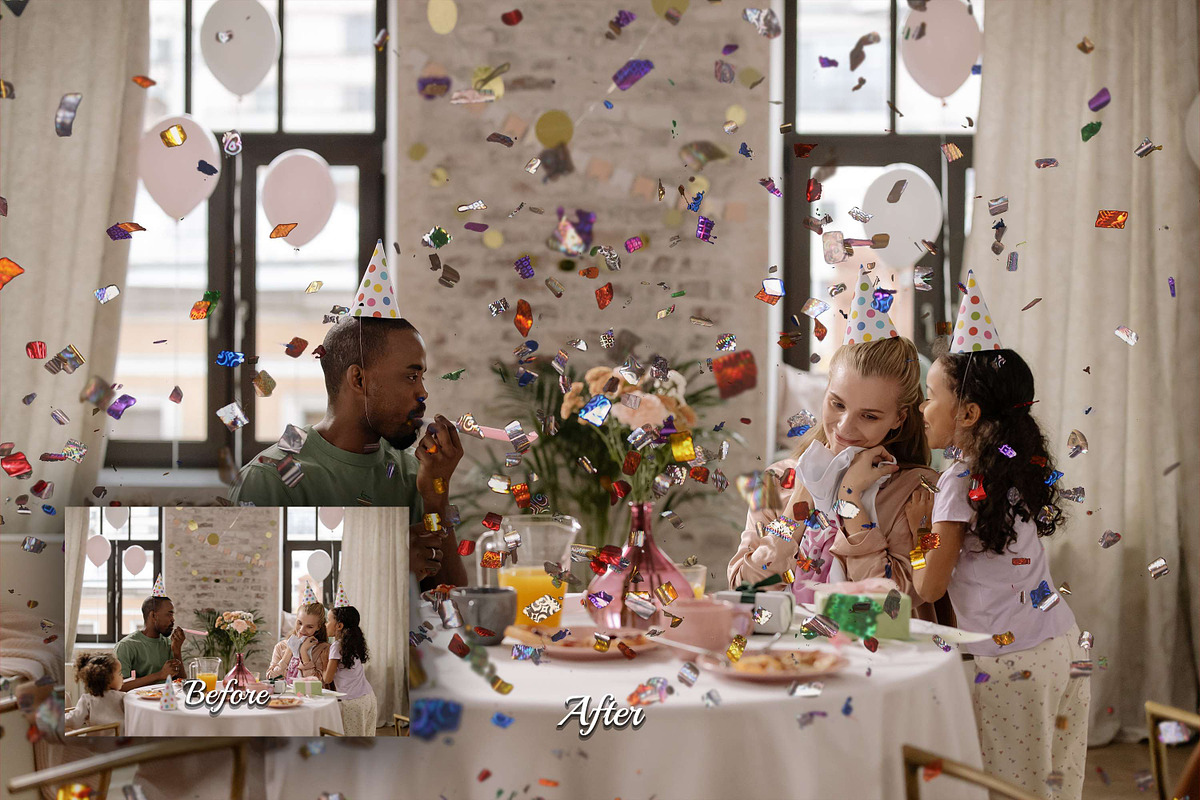 60 Realistic Party Confetti Overlays, an Object Graphic by 3Motional (Photo 11 of 14)
