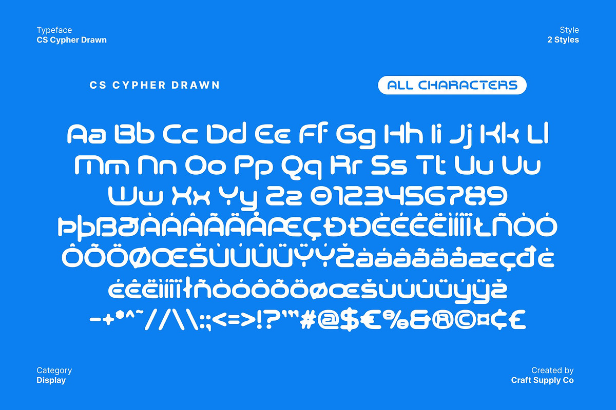 CS Cypher Drawn, a Sans Serif Font by Craft Supply Co. (Photo 8 of 8)