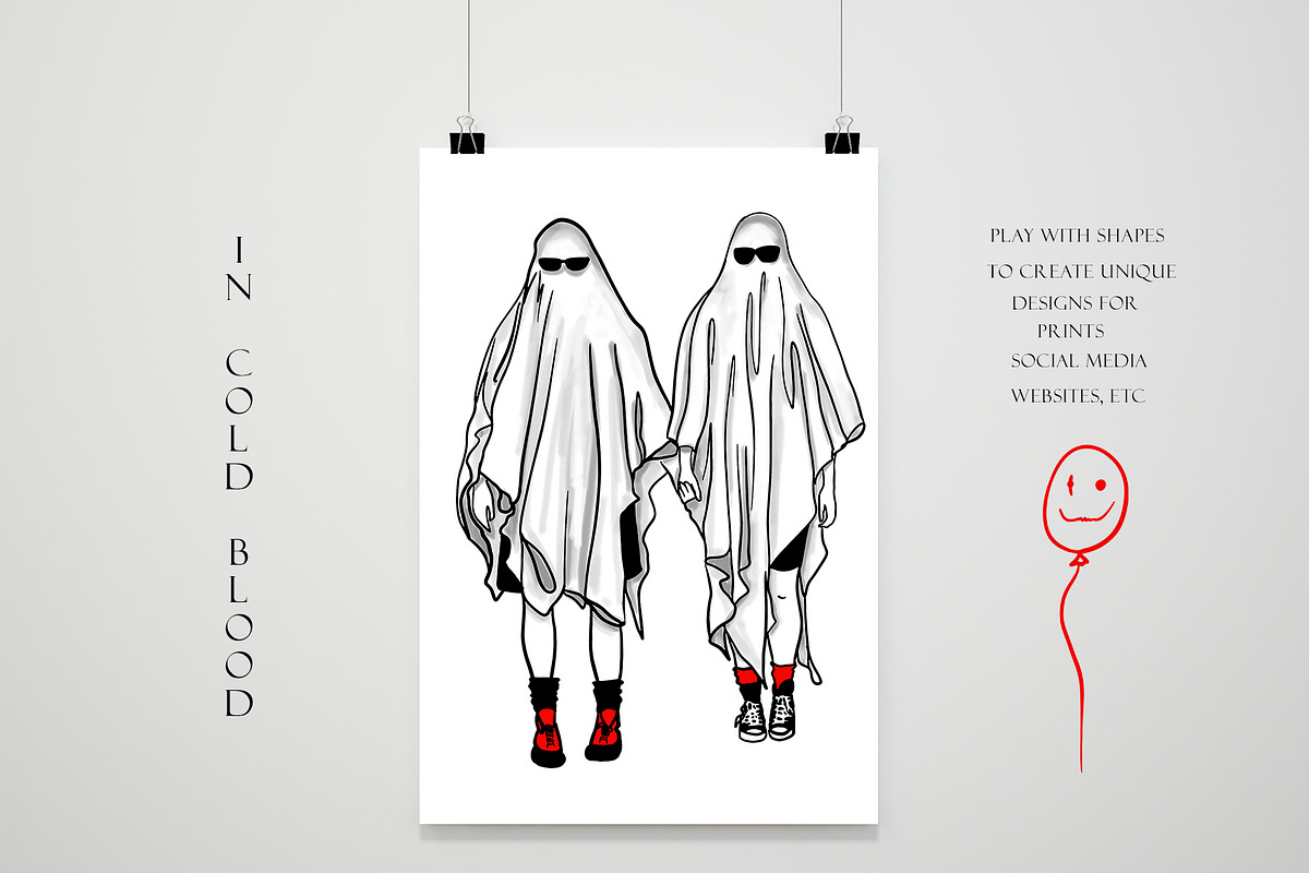 MODERN  Halloween Ghosts Collection, an Illustration by ArtOLB (Photo 3 of 11)