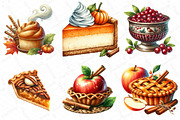 Watercolor Thanksgiving Food Clipart, an Illustration by DreamPrint404 (Thumbnail 3 of 6)