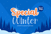 Special Winter 5 Font + Bonus, a Script Font by khurasan (Thumbnail 1 of 10)