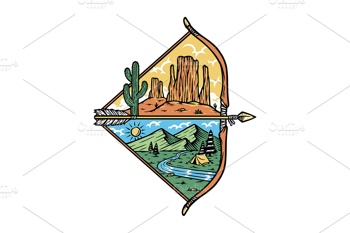 desert and mountain views on the bow, a Seasonal Illustration by gunaonedesign (Photo 1 of 4)