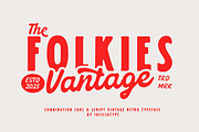 Folkies Vantage| Vintage Font Duo, a Sans Serif Font by Jolicia Type (Thumbnail 1 of 12)
