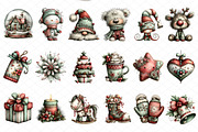 Whimsical Cute Christmas Clipart, an Illustration by cherrydesign (Thumbnail 3 of 4)