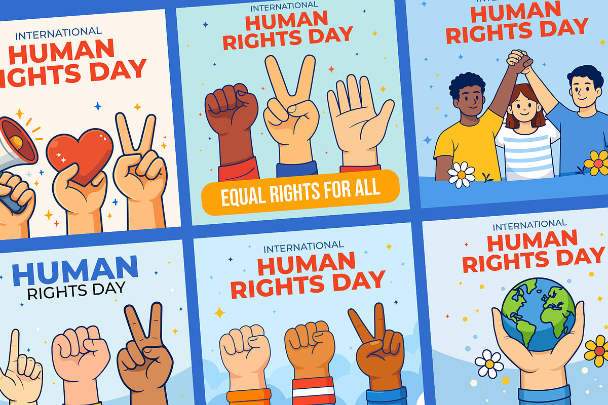 Human Rights Day Collection, a Seasonal Illustration by Design.wala (Photo 2 of 4)