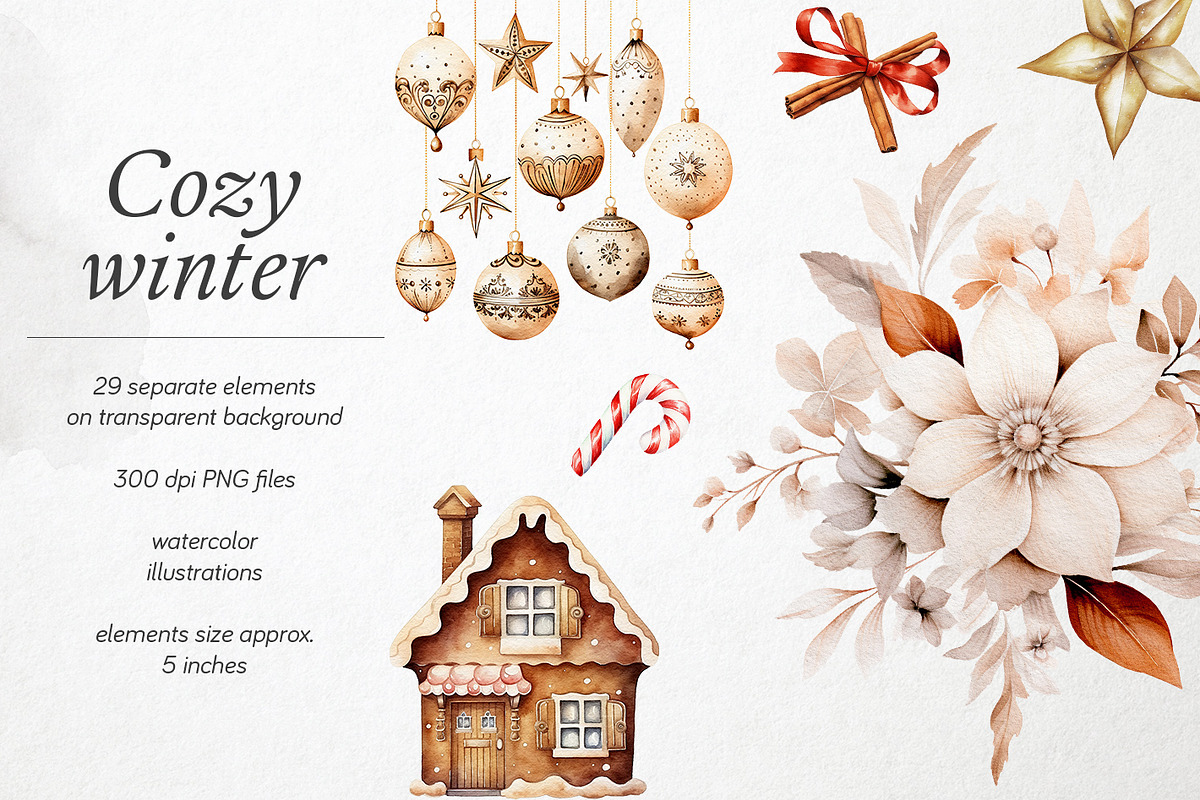 Cozy Winter - PNG Christmas Overlays, an Object Graphic by PixelJungle (Photo 3 of 4)