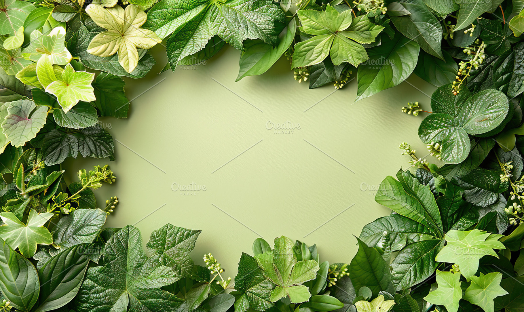 Lush Green Foliage Background, Gener, a Photo by LOGOCREATIVE